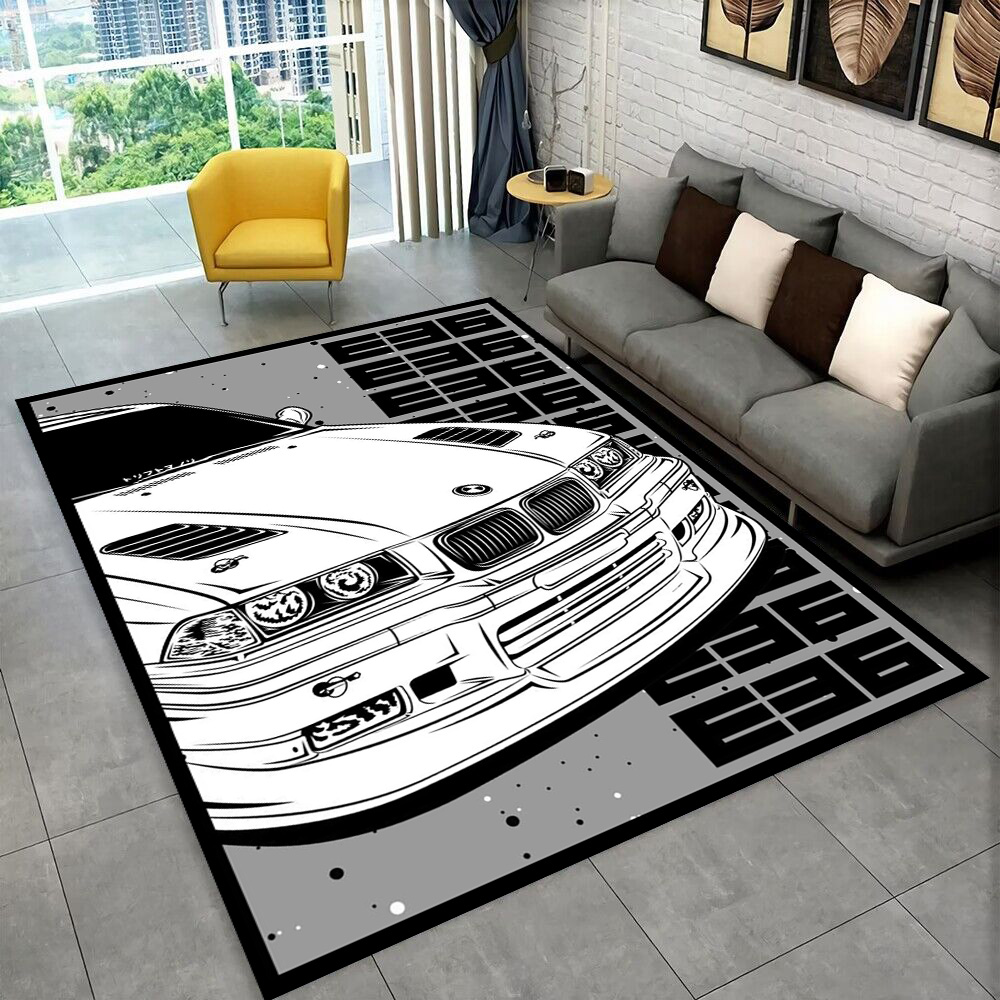 3D Printing Online Service - 3D E36 Racing Car Motorcycle Rug