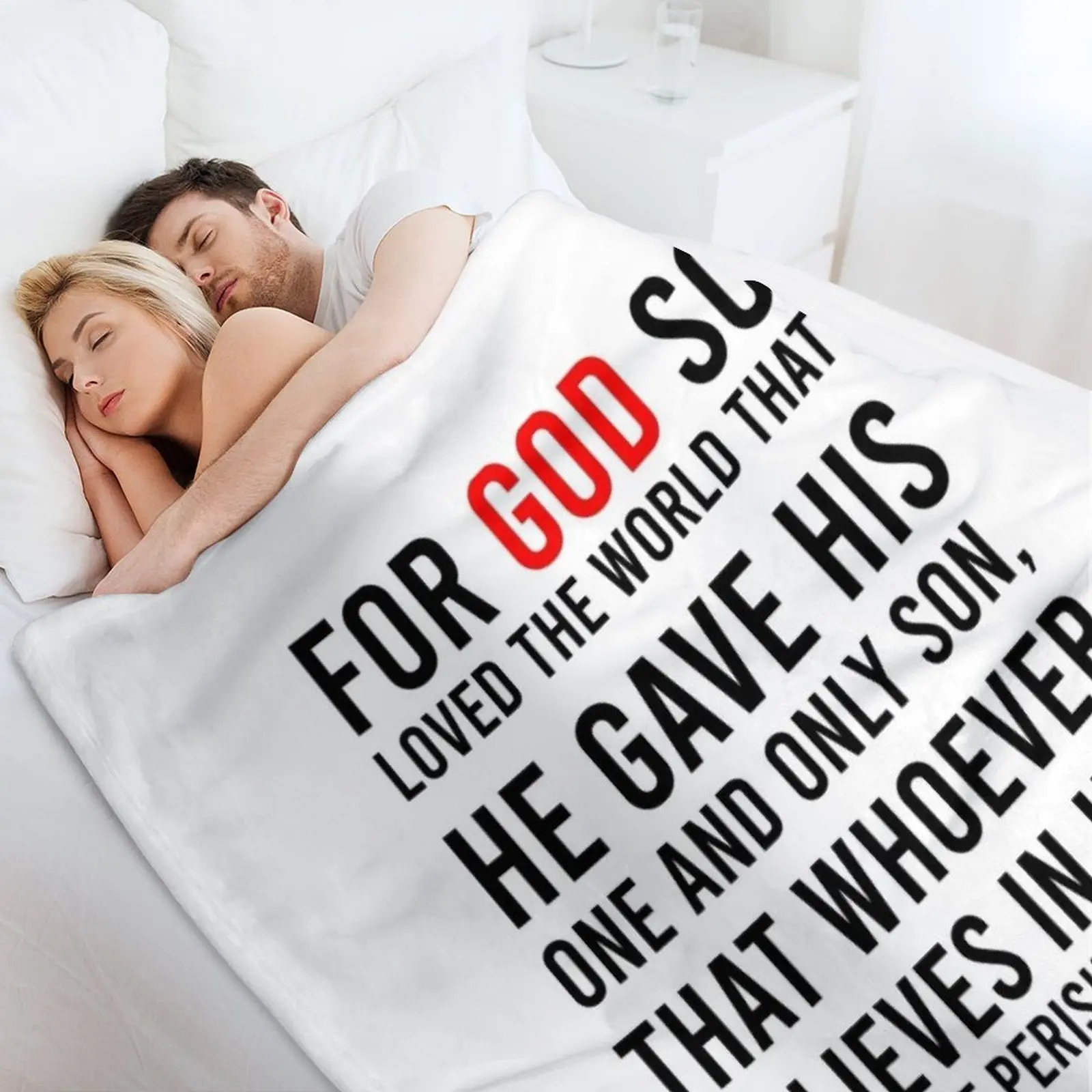 John 3:16 Bible Verse Throw Bl - 3D Printing Verse 评论和价格