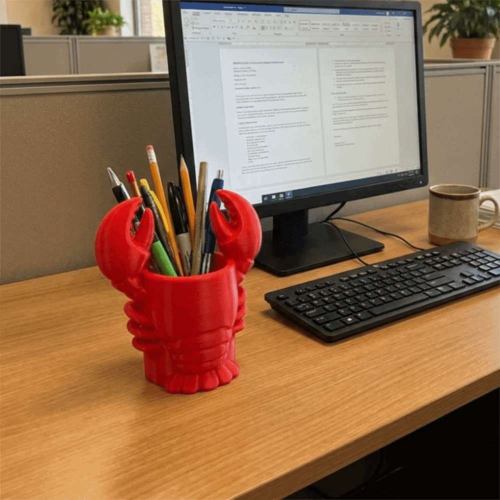 3D Printed Lobster-shaped Penc - 3D Printing Cafe 评论和价格