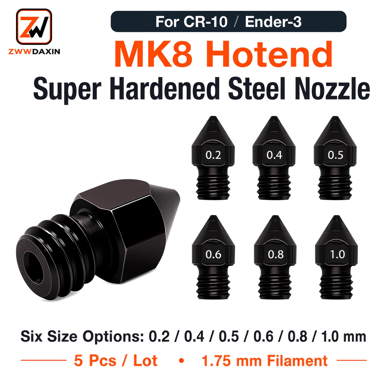 Super Hardened Steel Nozzle MK - 3D Printer Hotend Kit 评论和价格