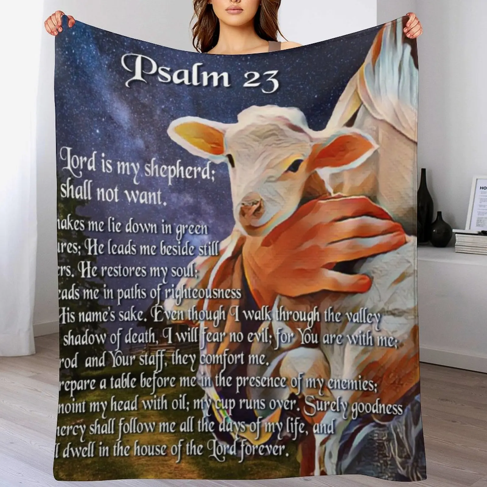 Psalm 23 Bible Verse Throw Bla - 3D Printing Verse 评论和价格